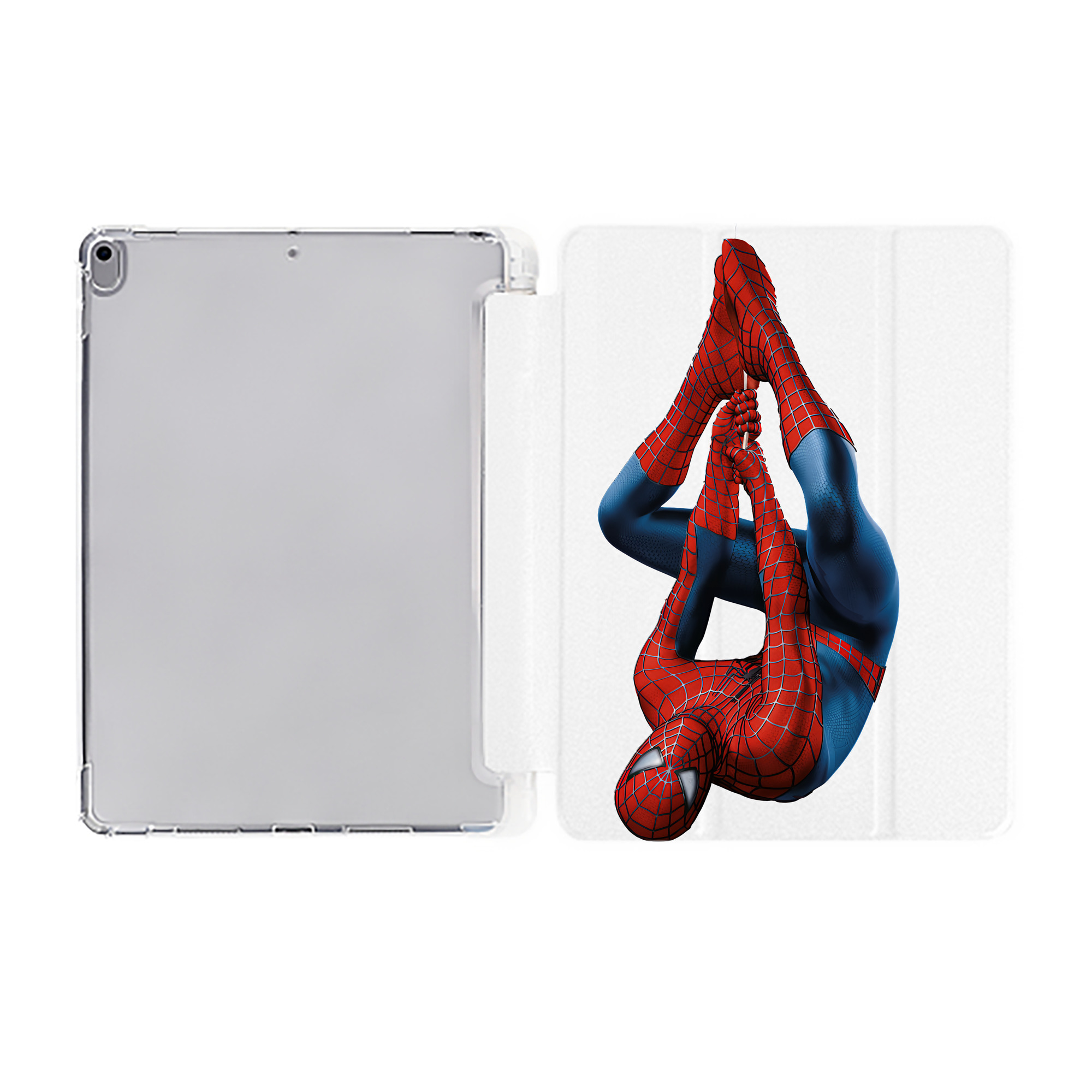 （画像用） Spider Man スパイダーマン IPad ケース ペン収納付き 三つ折りスタンド PUレザー×シリコン 対応機種9.5/10.5/10.9インチ